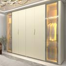 Guarda-roupa Casal 6 Portas com 2 Portas Reflecta com Pés com Led Innova 100% MDF