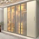 Guarda-roupa Casal 6 Portas com 4 Portas Reflecta com Pés com Led Innova 100% MDF