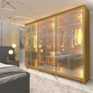 Guarda-roupa Casal 6 Portas com 6 Portas Reflecta com Pés com Led Imperatriz 100% MDF Yescasa
