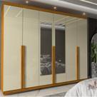 Guarda-roupa Casal 6 Portas com Espelho com Pés Imperatriz 100% MDF Yescasa