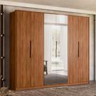Guarda Roupa Casal 6 Portas Com Espelho e 6 Gavetas Atrice