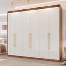 Guarda-Roupa Casal 6 Portas com Espelho Interno Giratório 235cm 100% MDF Turim Espresso Móveis