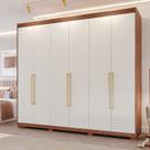 Guarda-Roupa Casal 6 Portas com Espelho Interno Giratório 235cm 100% MDF Turim Espresso Móveis