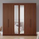 Guarda-roupa Casal 6 Portas com Espelhos 234cm 100% Mdf Boston Espresso Móveis