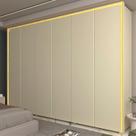 Guarda-roupa Casal 6 Portas com Led com Pés 100% Mdf Splendor Guarda-roupa Casal 6 Portas com Led com Pés 100% Mdf Splendor