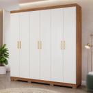 Guarda-roupa Casal 6 Portas com Pé e Espelho Interno Giratório 199cm 100% Mdf Paraty Espresso Móveis Guarda-roupa Casal 6 Portas com Pé e Espelho Interno Giratório 199cm 100% Mdf Paraty Espresso Móveis