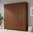 Guarda-roupa Casal 6 Portas com Pé e Espelho Interno Giratório 199cm 100% Mdf Paraty Espresso Móveis Guarda-roupa Casal 6 Portas com Pé e Espelho Interno Giratório 199cm 100% Mdf Paraty Espresso Móveis