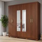 Guarda-roupa Casal 6 Portas com Pés e Espelhos 199cm 100% Mdf Paraty Espresso Móveis Guarda-roupa Casal 6 Portas com Pés e Espelhos 199cm 100% Mdf Paraty Espresso Móveis