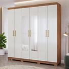 Guarda-roupa Casal 6 Portas com Pés e Espelhos 199cm 100% Mdf Paraty Espresso Móveis Guarda-roupa Casal 6 Portas com Pés e Espelhos 199cm 100% Mdf Paraty Espresso Móveis