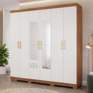 Guarda-roupa Casal 6 Portas com Pés e Espelhos 199cm 100% Mdf Paraty Espresso Móveis Guarda-roupa Casal 6 Portas com Pés e Espelhos 199cm 100% Mdf Paraty Espresso Móveis