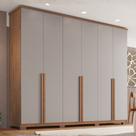 Guarda Roupa Casal 6 Portas com Pés Em MDF Dubai Guarda Roupa Casal 6 Portas com Pés Em MDF Dubai