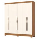 Guarda Roupa Casal 6 Portas e 2 Gavetas Leonard B368 Cinamomo Off White - Henn - Briz