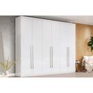 Guarda Roupa Casal 6 Portas e 3 Gavetas Jade Branco - Henn