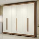 Guarda Roupa Casal 6 Portas e 3 Gavetas Pés 270cm CB03T580 Kappesberg