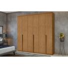 Guarda Roupa Casal 6 Portas e 4 Gavetas Alonzo New Amêndoa - Lopas
