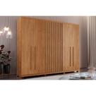 Guarda Roupa Casal 6 Portas e 4 Gavetas c/ Pés Denver Naturale - Rufato