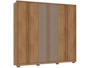 Guarda Roupa Casal 6 Portas e 4 Gavetas Mozart Buriti/Fendi - Caemmun
