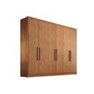 Guarda Roupa Casal 6 Portas e 4 Gavetas Rizon Plus Freijo Cumaru - Novo Horizonte