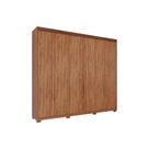 Guarda Roupa Casal 6 Portas e 5 Gavetas c/ 1 Espelho Interno Aurora Cinamomo - Panan