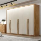Guarda-roupa Casal 6 Portas e 6 Gavetas 100% Mdf Reno 276x236cm