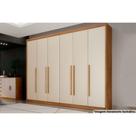 Guarda Roupa Casal 6 Portas e 6 Gavetas Bragaça/Coimbra Freijo Cumaru c/ Fendi - Novo Horizonte
