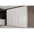 Guarda Roupa Casal 6 Portas e 6 Gavetas Bragaça/Coimbra Neve - Novo Horizonte