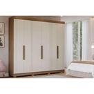Guarda Roupa Casal 6 Portas e 6 Gavetas c/ Pés Cecilia Cinamomo/Off White - Panan Guarda Roupa Casal 6 Portas e 6 Gavetas c/ Pés Cecilia Cinamomo/Off White - Panan