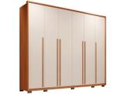 Guarda Roupa Casal 6 Portas e 6 Gavetas Milanus Freijo/Off White - Caemmun
