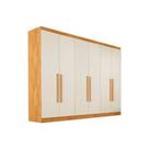 Guarda Roupa Casal 6 Portas e 6 Gavetas Oslo Peroba/Off White - Europa Guarda Roupa Casal 6 Portas e 6 Gavetas Oslo Peroba/Off White - Europa