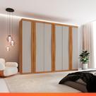 Guarda Roupa Casal 6 Portas Grécia Rufato 100% MDF 2 Gavetas Naturale 180cm - Guarda Roupa Casal 6 Portas Grécia Rufato 100% MDF 2 Gavetas Naturale 180cm -