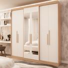 Guarda-roupa Casal 6 Portas Lugano com Espelho