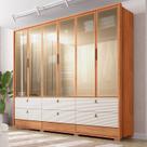 Guarda Roupa Casal 6 Portas Reflecta com Led e 9 Gavetas 100% Mdf Evolution Espresso Moveis