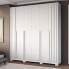 Guarda-roupa Casal 6 Portas Ripado 100% MDF 205cm Petunia Espresso Móveis