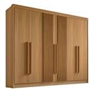 Guarda Roupa Casal 6 Portas Ripado 7 Gavetas Sem Pés Athos - D' Doro Cinamomo/ripado