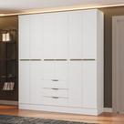 Guarda Roupa Casal 6 Portas Troy Carraro Branco