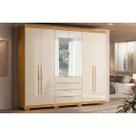 Guarda Roupa Casal 6 Ptas c/Pés Giardino Cinamon/OW Demóbile