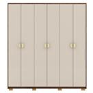 Guarda Roupa Casal 6P 4G NOR 203 cm 10109 Imbuia Fend VLR