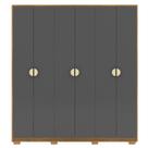 Guarda Roupa Casal 6P 4G NOR 203 cm 10109 Nature Alasca VLR