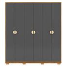 Guarda Roupa Casal 6p 4g Nor 203 Cm 10109 Nature Alasca Vlr Nature Alasca