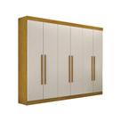 Guarda Roupa Casal 6portas 6Gavetas Diamante-Freijó/Off Whit