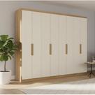 Guarda-roupa Casal 8 Portas 4 Gavetas 240cm X 220cm X 47cm Milan