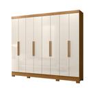 Guarda Roupa Casal 8 Portas 4 Gavetas Diplomata Freijo/Off Moval