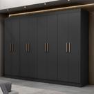 Guarda Roupa Casal 8 Portas 4 Gavetas MDF Genebra Maxel
