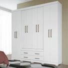 Guarda Roupa Casal 8 Portas 4 Gavetas Nápoles com Pés Guarda Roupa Casal 8 Portas 4 Gavetas Nápoles com Pés