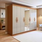 Guarda-roupa Casal 8 Portas 6 Gavetas com Espelho Mdf Serenata