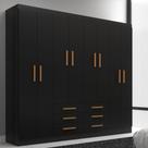 Guarda Roupa Casal 8 Portas 6 Gavetas Paris Evidência Móveis