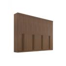 Guarda Roupa Casal 8 Portas 8 Gavetas Com Pés Daymont - D' Doro Castanho Guarda Roupa Casal 8 Portas 8 Gavetas Com Pés Daymont - D' Doro Castanho