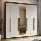 Guarda-Roupa Casal 8 Portas Batentes com Espelho Venus Madesa R