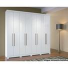 Guarda Roupa Casal 8 Portas e 4 Gavetas c/ Pés Master Vip 8.4 Branco - Santos Andirá