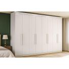 Guarda Roupa Casal 8 Portas e 4 Gavetas Master Vip 8.4 Branco - Santos Andirá